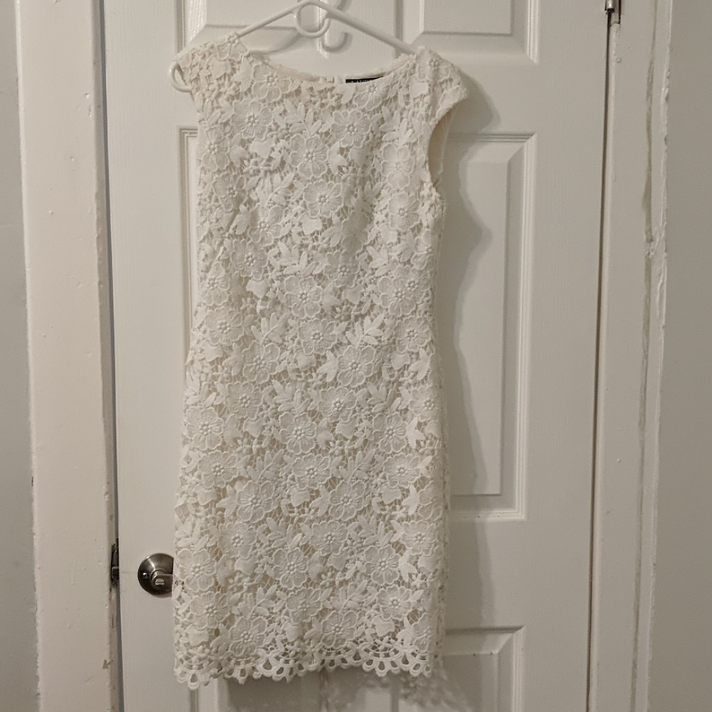 LAUREN by Ralph Lauren Short Lace Wedding Dress
